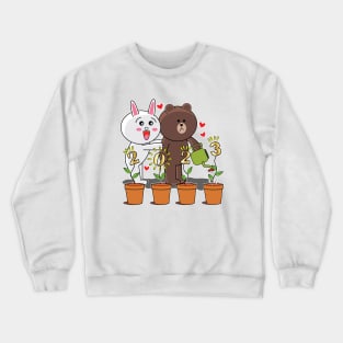 Brown Bear Cony Bunny Rabbit New Year 2023 Crewneck Sweatshirt